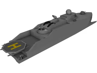 Catamaran Destroyer 3D Model