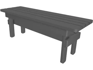 Entryway Bench 3D Model