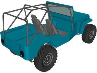 Jeep Willys Long (1945) 3D Model