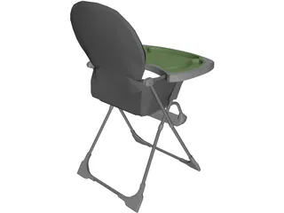 Baby Highchair 3D Model