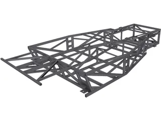 Kit Car Frame 3D Model