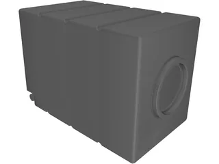 Square Water Tank 3D Model