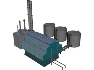 Oil Tank 3D Model