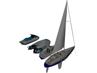 Boats Collection 3D Model