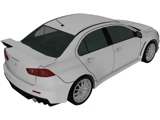 Mitsubishi Lancer Evo X 3D Model