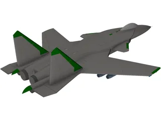 Sukhoi S-37 Berkut Jet 3D Model