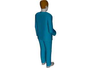 Man Worker 3D Model