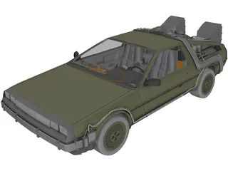 DMC DeLorean (1980) 3D Model