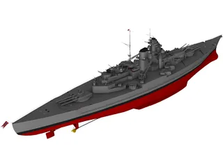 Scharnhorst-class Battleship 3D Model