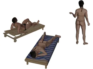 People Beach Collection 3D Model