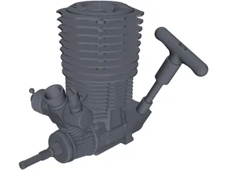 Force .38CNC Nitro Engine 3D Model