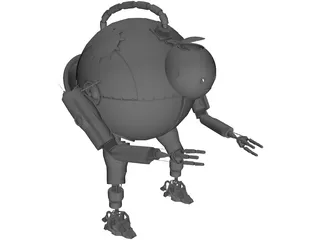 Round Robot 3D Model