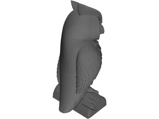 Owl Statue 3D Model