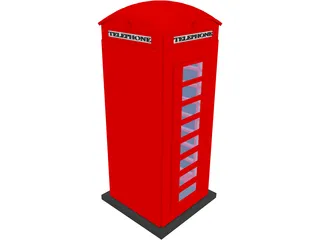 Telephone Booth 3D Model