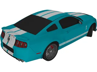 Ford Mustang Shelby GT500 (2013) 3D Model