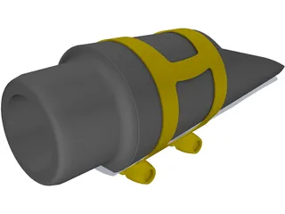 Alto Saxophone Mouthpiece 3D Model