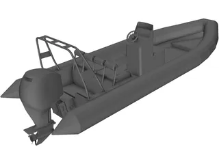 Raptor Rigid Inflatable Boat (Rib) 6.95m 3D Model