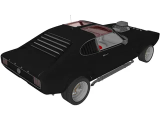 Ford Capri Muscle Car 3D Model