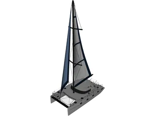Catamaran Boat 3D Model