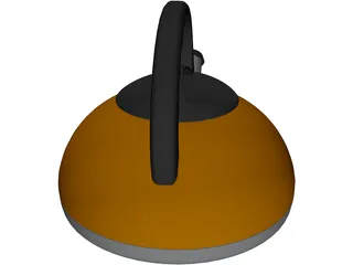 Euro Retro Teapot 3D Model