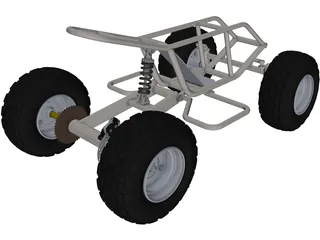 Mini ATV Chassis 3D Model