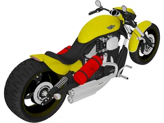 Harley-Davidson Custom 3D Model