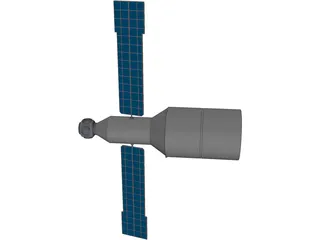 MIR Space Station Command Module 3D Model