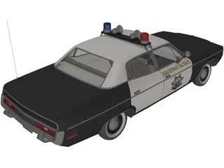 AMC Matador Highway Patrol Car 3D Model