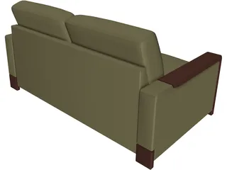 Classic Couch 3D Model