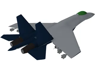 Sukhoi Su-27 Flanker 3D Model