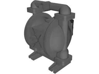 Double Diaphragm Pump 3D Model