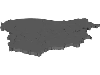 Ecuador 3D Map 3D Model