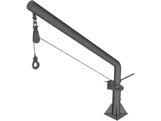 Davit Crane 1500 lbs 3D Model