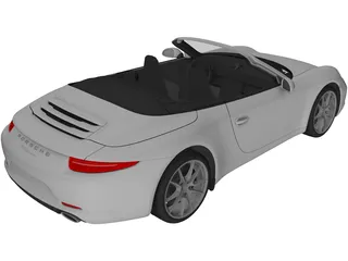 Porsche 911 991 Carrera Cabriolet (2012) 3D Model