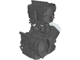 Honda CBR600RR Engine 3D Model