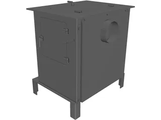 Wood Stove 3D Model