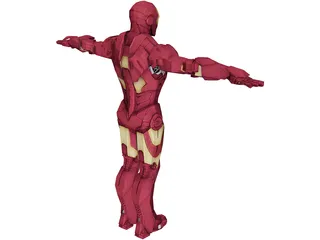 Iron Man Low Poly 3D Model