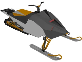 Mountian Snowobile 3D Model