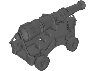 Ship Cannon 3D Model