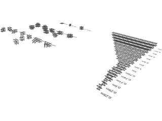 Prolyte H30V Aluminium Truss Structure Collection 3D Model