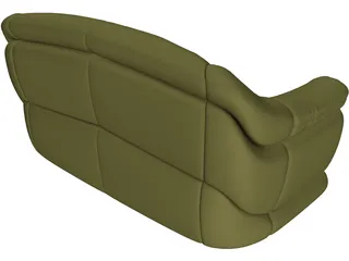 Sofa for 2 Seats 3D Model