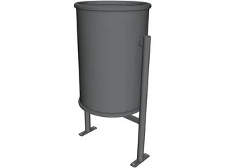 Urban Trash Bin 3D Model