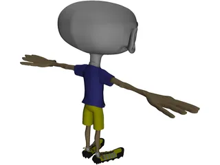 Cartoon Boy 3D Model