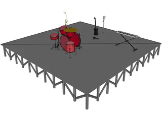 Concert Stage 3D Model