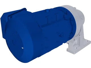 Electric Motor 1.5hp 3D Model