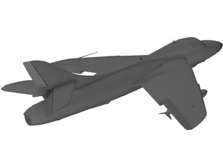 Hawker Hunter 3D Model