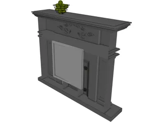 European Fireplace 3D Model