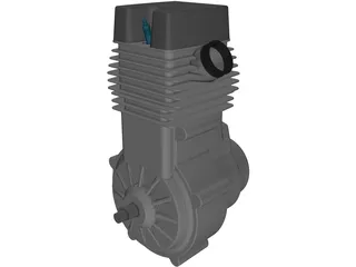 Jawa 500CC Engine 3D Model