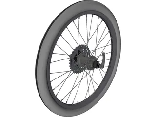 Bike Rear Wheel 20inch 3D Model