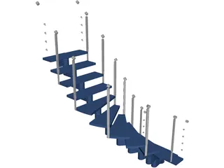 Stair Wood 3D Model